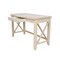 International Concepts Hampton Desk 21 in D X 21 H, 30 W X Hardwood, Unfinished OF-67X - alternate 9